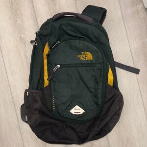 The North Face Men's Dark Green and Black Backpack